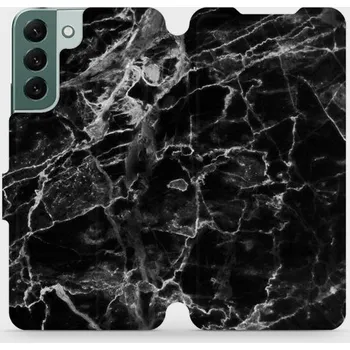 Pouzdro na mobilní telefon Flipové pouzdro Mobiwear na mobil Samsung Galaxy S22 Plus - V056P Černý mramor - VÝPRODEJ (Parádní flip obal, kryt, pouzdro Mobiwear na mobilní telefon Samsung Galaxy S22+ s motivem V056P Černý mramor)