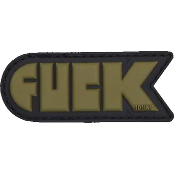 Nášivka 101. INC Nášivka Fuck 3D PVC velcro Green