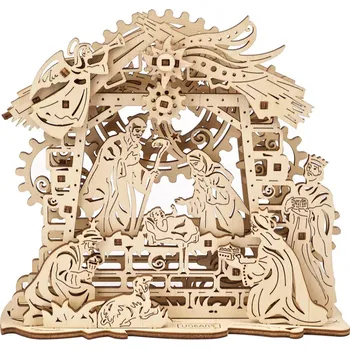 3D puzzle Ugears 3D mechanické puzzle Betlém 59 dílků