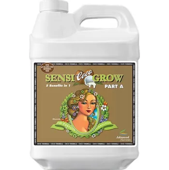 Hnojivo Advanced Nutrients pH Perfect Sensi Grow Coco Part A 1l (Základní růstové hnojivo pH Perfect Sensi Grow A 1L, nabízí komplexní živiny obohacené o huminové kyseliny v optimálním množství pro kokosové substráty. Stabilizuje a udrží dokonalý rozsah pH substr