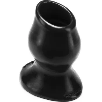 Anální kolík Oxballs Pig-Hole-3 (L) Fuckplug Black, silikonový anální tunel 12,7 x 5,5–7,1 cm
