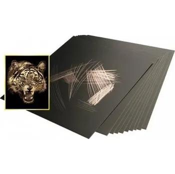 Výtvarná sada Essdee Škrabací folie - zlatá 30,5 x 22,9 cm 10 ks