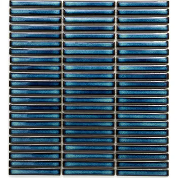 Obklad Keramická mozaika KIT KAT tyrkysová 12x92mm
