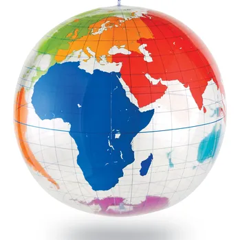 Dřevěná hračka Learning Resources® Velký průhledný nafukovací balón Globus s mapou světa