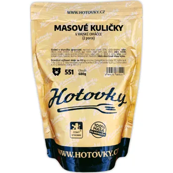 Hotové jídlo Hotovky Masové kuličky v rajské omáčce 2 porce