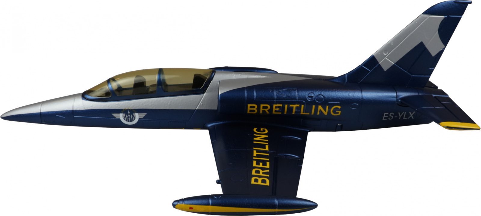 Amewi 24095 AMXFlight L-39 Albatros Breitling - Avion RC EPO PNP Bleu Argenté