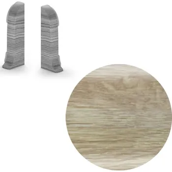 soklová lišta NOVÁK Koncovka L+P k soklové PVC dub letní 56x23 1 pár NGTKD4