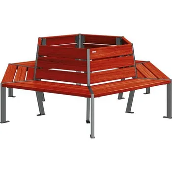 Zahradní lavice Stromová lavička Silaos mahagon 1000 mm + doprava zdarma