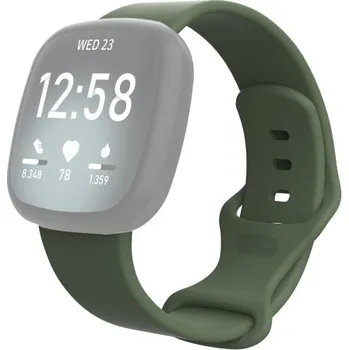 Příslušenství k chytrým hodinkám VSECHNONAMOBIL 38607 BUTTERFLY Silikonový řemínek pro Fitbit Versa 3 / Fitbit Sense tmavě zelený