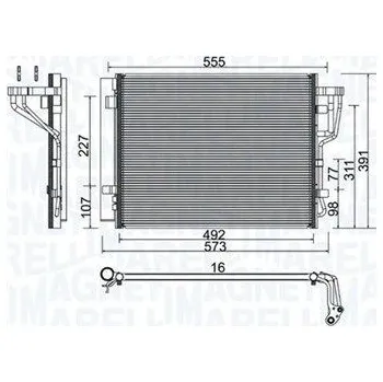 Výparník klimatizace Kondenzátor, klimatizace MAGNETI MARELLI 350203976000