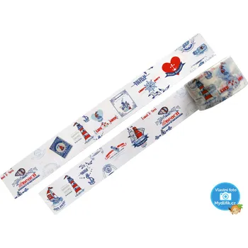 Lepicí páska Creatoys Dekorační lepicí páska washi tape - NÁMOŘNICKÁ