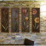 Sada obrazů Dark Flower 19x70 cm 4 ks