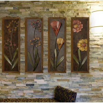 Obraz Sada obrazů Dark Flower 19x70 cm 4 ks