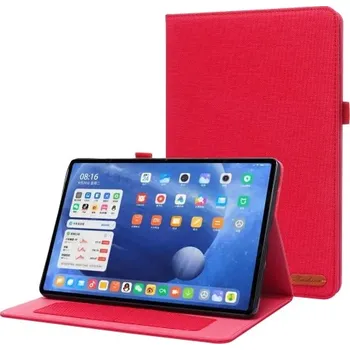 Pouzdro na tablet VSECHNONAMOBIL 35161 FABRIC zaklapovací obal pro Xiaomi Pad 5 / Xiaomi Pad 5 Pro červený