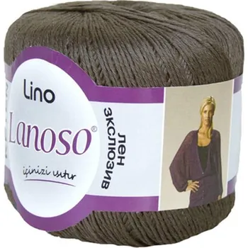 Příze Příze Lino 953 tmavě šedá Lanoso