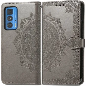 VSECHNONAMOBIL 35411 ART Peňaženkový kryt Motorola Edge 20 Pro ORNAMENT šedý
