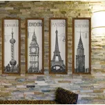 Sada obrazů City 19x70 cm 4 ks