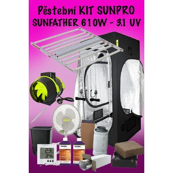 Pěstební box Pěstební LED grow box SUNFATHER 610W 3.1umol/J (150x150x220cm) (Zvýhodněná sestava pro pěstování s led panelem - SUNFATHER 610W obsahuje vše potřebné pro rychlý start a bezstarostný pěst. Sada obsahuje pěstební stan s výkonným LED - 3.1umol/J, optimální v