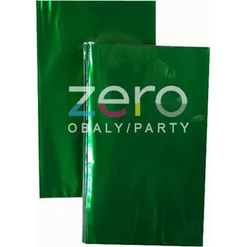 Dárková taška Sáček PP 30x48 cm - transp. se zeleným pozadím