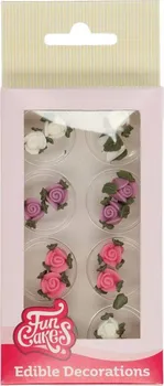 Jedlá dekorace na dort FunCakes Cukrové zdobení 16 ks barevné růžičky