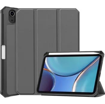 Pouzdro na tablet VSECHNONAMOBIL 34247 LEATHER zaklapovací obal Apple iPad mini 2021 / iPad mini 2024 šedý