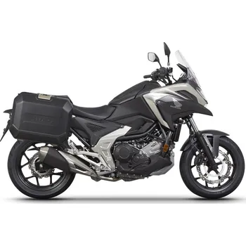 Zavazadlo na motocykl Kompletní sada bočních černých hliníkových kufrů SHAD TERRA BLACK 47L/47L , včetně montážní sady SHAD HONDA NC 750 X 2021-