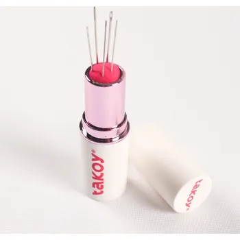 Jehelníček ve tvaru rtěnky s 5 jehlami