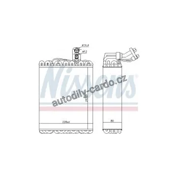 Chladič motoru Výparník NISSENS 92135