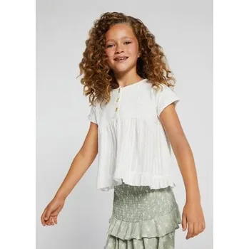 Dívčí tričko dívčí smetanová halenka s volánkem Mayoral 6028-23 velikost 152