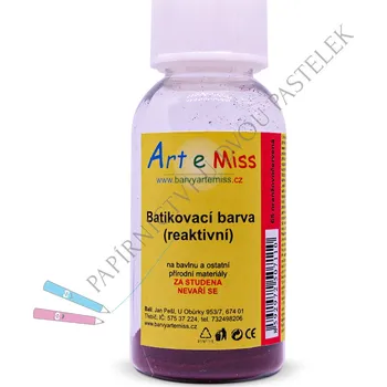 Speciální výtvarná barva ARTEMISS Barva batikovací v lahvičce 5g ARTEMIS oranžovočervená