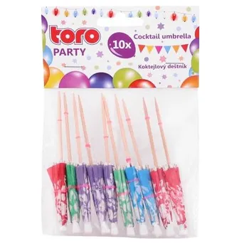 Party dekorace Toro Deštník koktejlový 10 ks