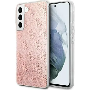 Pouzdro na mobilní telefon Guess Glitter pro Samsung Galaxy S22 růžové