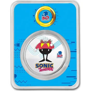 Stříbrná mince 1 Oz Sonic the Hedgehog 30. výročí Dr. Eggman Kolorováno
