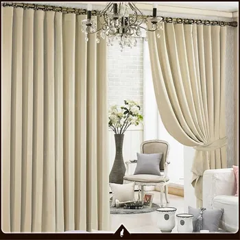 Kusový závěs - Black out krémový 02, výška 140 až 370 cm, šířka 280 cm (Světlu nepropustné závěsoviny - AKCE !!!)