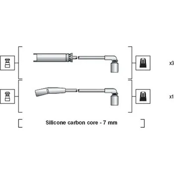 Zapalovací kabel Sada kabelů pro zapalování MAGNETI 941318111273