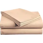 Bavlněné prostěradlo béžové 140x240 cm