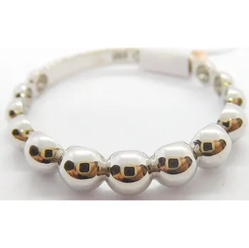 Prsten Klenoty Budín Dámský kuličkový zlatý prsten ze bílého zlata 585/1,52gr vel. 53 HK1097 (Klenoty Budín Dámský kuličkový zlatý prsten ze bílého zlata 585/1,52gr vel. 53 HK1097)