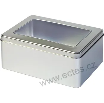 Dóza na potraviny SILVER WINDOW A5 stříbrná mat s průhledem