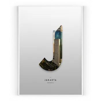 Plakát Plakát / Obraz Jakarta A4 - 21 x 29,7 cm Tiskové plátno