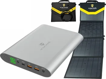 Powerbanka VIKING Smartech II + VIKING solární panel L60 - šedá