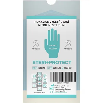 Vyšetřovací rukavice Steriwund Rukavice vyšetřovací nitrilové vel. S nesterilní 10 ks