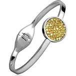 Ocelový náramek s krystaly Crystals from Swarovski GOLDEN SHADOW