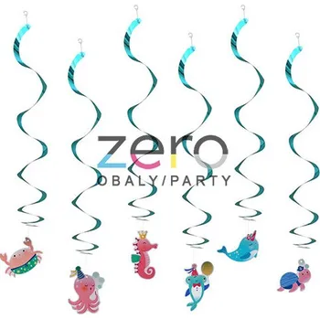 Girlanda závěsná 'mořský svět' 6 ks (60 cm) - barevná