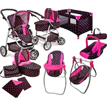 Kočárek pro panenku Doris Kočárek pro panenky 9v1