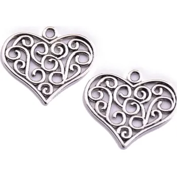 Přívěsek Přívěsek SRDCE 23x27mm 2ks