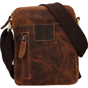 Pánská aktovka Pánská kožená taška přes rameno HGL Semmy - koňak