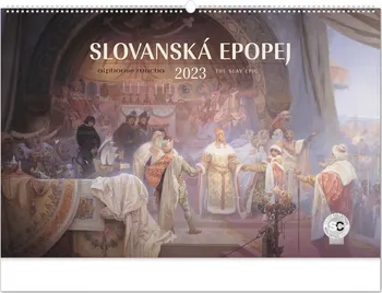 kalendář Presco Group Nástěnný kalendář 64 x 42 cm Slovanská epopej 2023