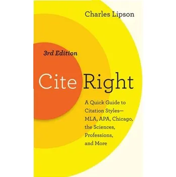 Cizojazyčná kniha Cite Right, Third Edition - Lipson, Charles