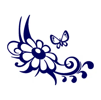 Samolepící dekorace SAMOLEPKA Květina dekor 029 pravá (23 - tmavě modrá) NA AUTO, NÁLEPKA, FÓLIE, POLEP, TUNING, VLASTNÍ TEXT, TISK, AUTOSAMOLEPKY.cz, POLEPY, OBRÁZEK, LOGO, SAMOLEPKY