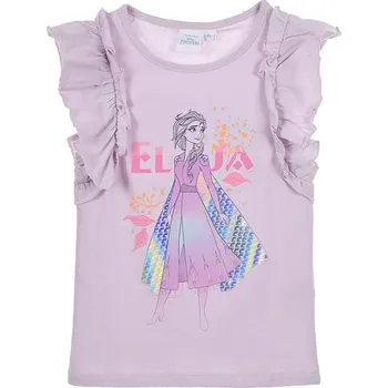 Dívčí tričko SUN CITY Dětské tričko Frozen Ledové království Elsa bavlna fialové Velikost: 116 (6 let)